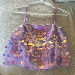 Purple Sequin Top